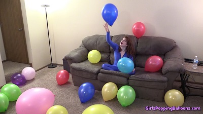 Arwin popping balloons